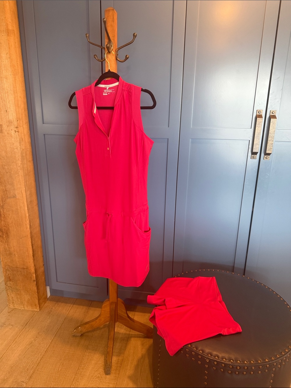 Nike Bright Pink Sleeveless Drawstring GILF 2 piece Dress